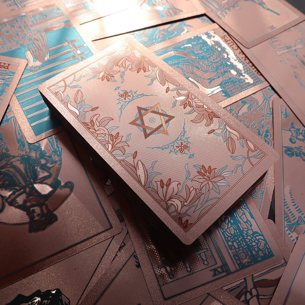 Floral Rose Gold Tarot Card Deck