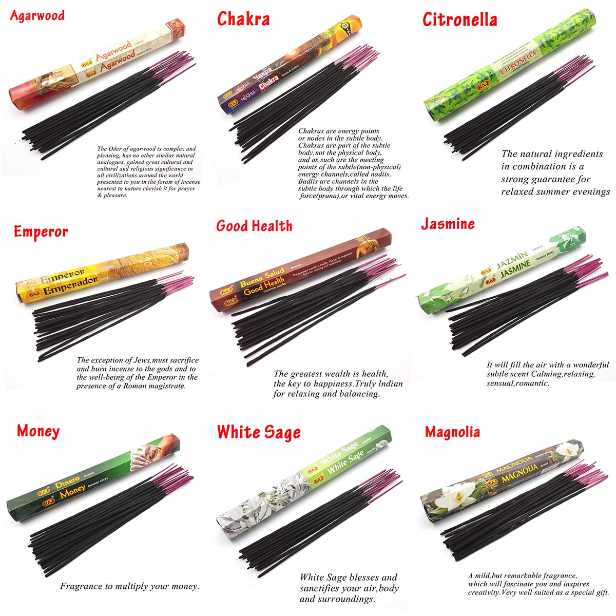 White Sage Incense | 6 Pieces Sticks Meditation Incense