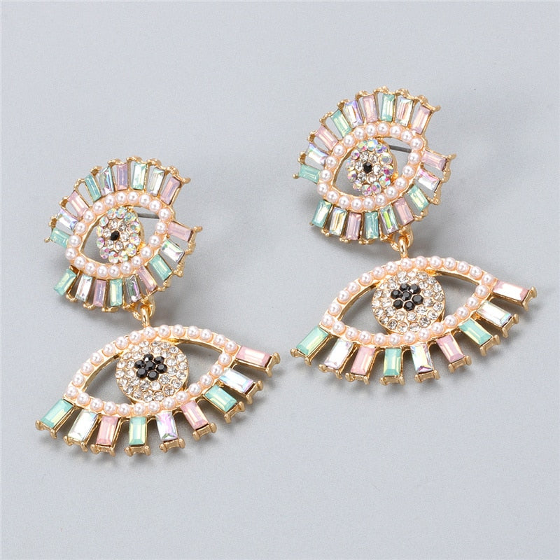 Evil Eye Bohemian (Pastel & Colorful) Earring Set | Spiritual Jewelry