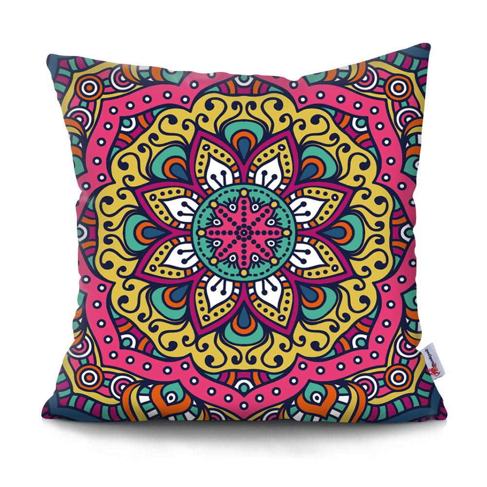 Colorful Mandala Pillow Covers | Spiritual Home Accessories