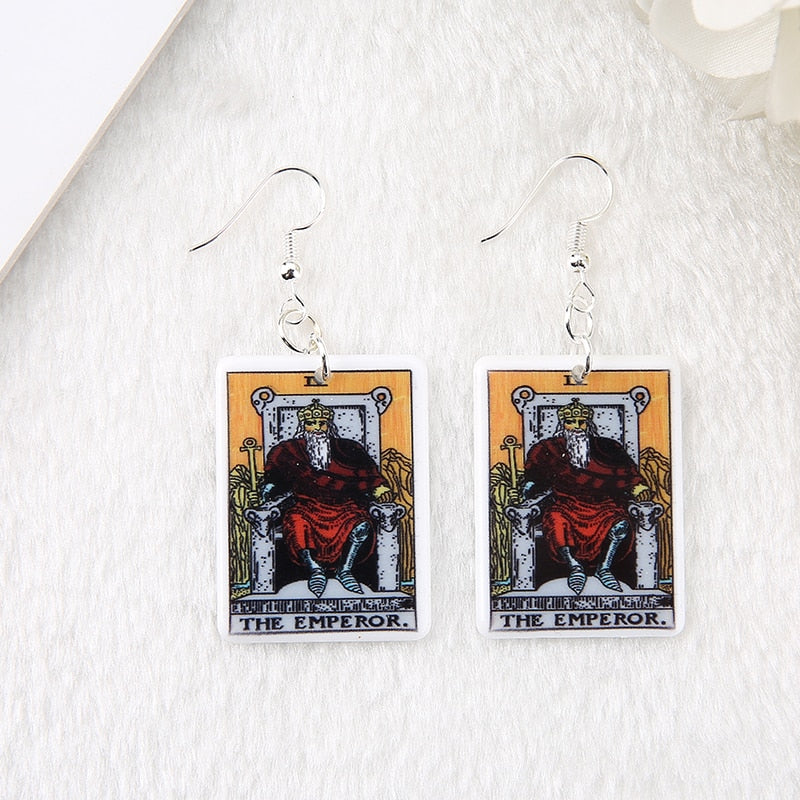 Tarot Cards Earrings | Rider- Waite-Smith, Major Arcana Jewelry