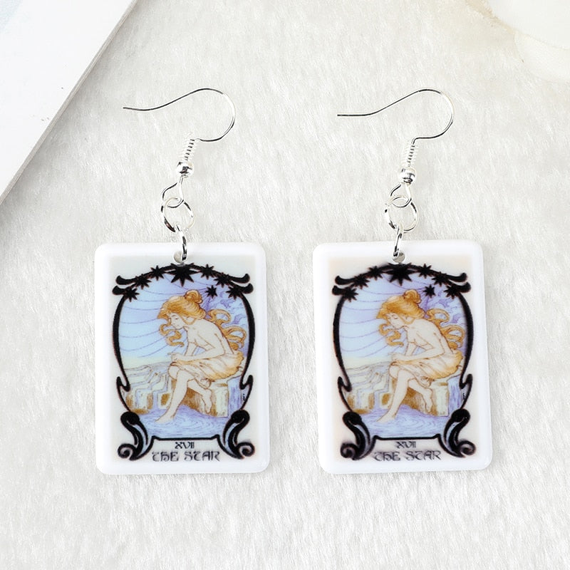 Vintage Tarot Card Earring Set