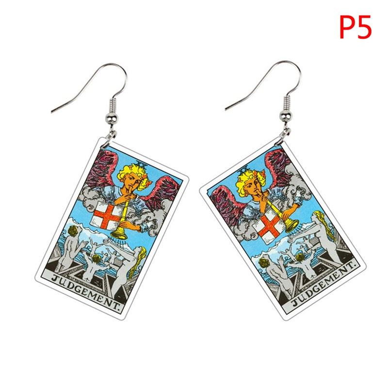 Major Arcana Tarot Card Earrings Set | Rider-Waite-Smith Jewelry