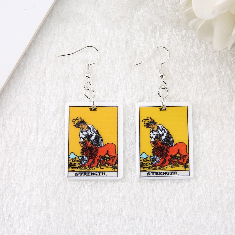 Tarot Cards Earrings | Rider- Waite-Smith, Major Arcana Jewelry