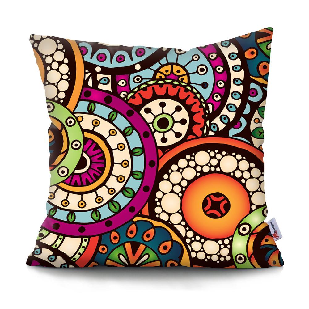 Colorful Mandala Pillow Covers | Spiritual Home Accessories