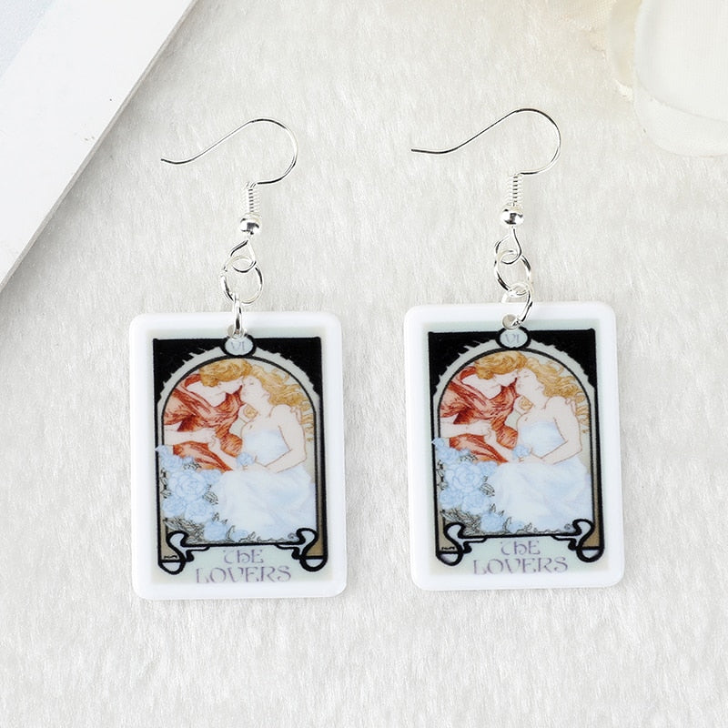 Vintage Tarot Card Earring Set
