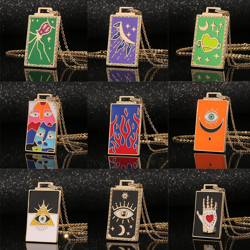Spiritual-Themed necklaces | All-See-Eye, Evil Eye, Tarot Cazrds