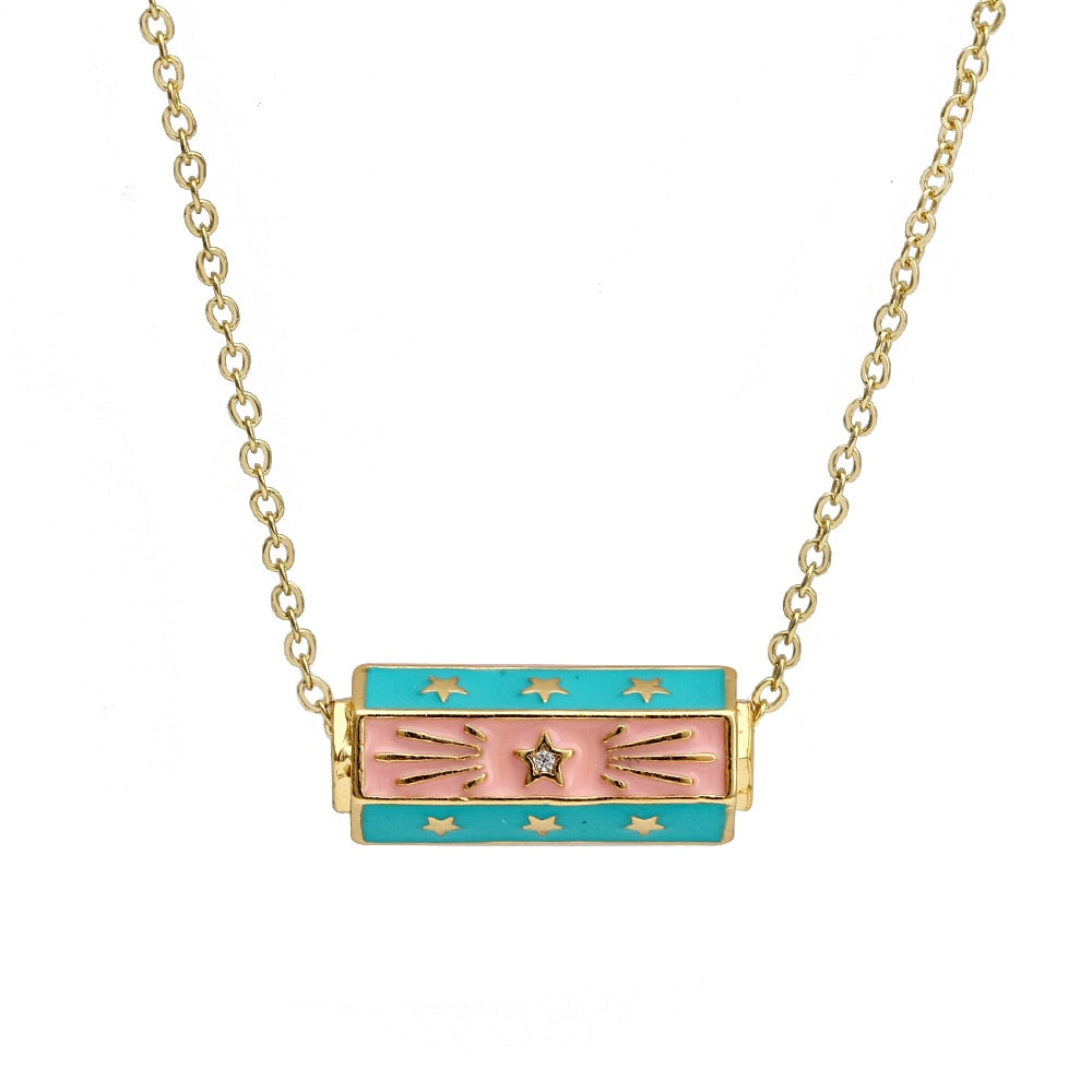 Gold Evil Eye Necklace and Pendant | Hexagonal Shape