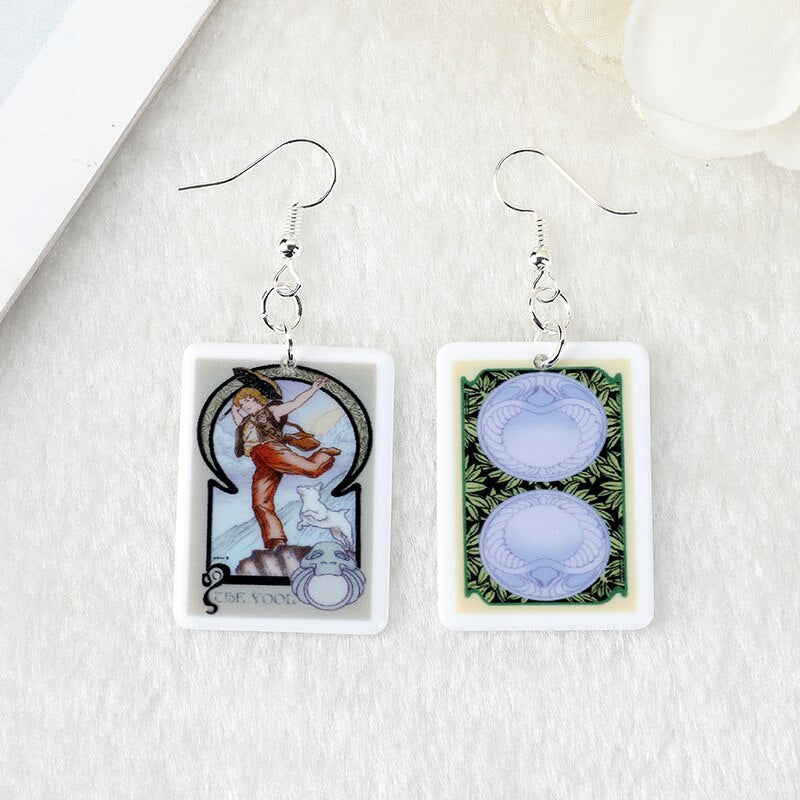 Vintage Tarot Card Earring Set