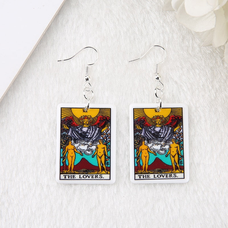 Tarot Cards Earrings | Rider- Waite-Smith, Major Arcana Jewelry