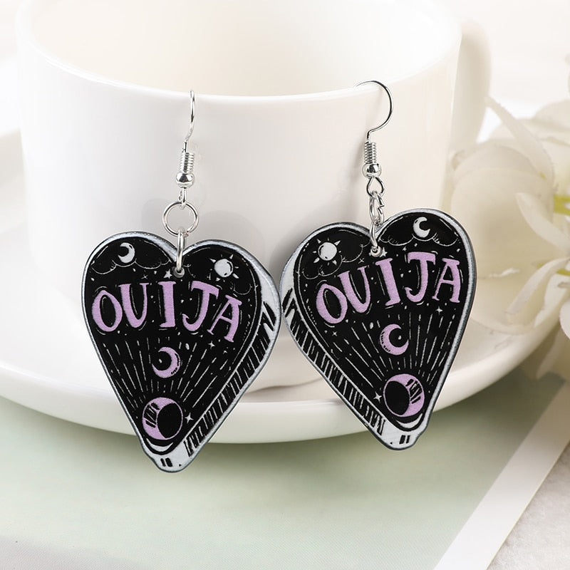 Black Witchy Charms Earrings | Witch, Occult, Wicca Style Jewelry