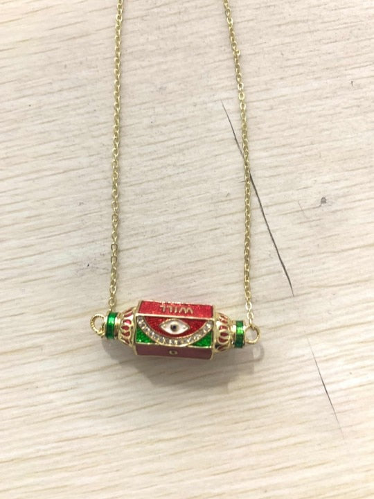 Gold Evil Eye Necklace and Pendant | Hexagonal Shape