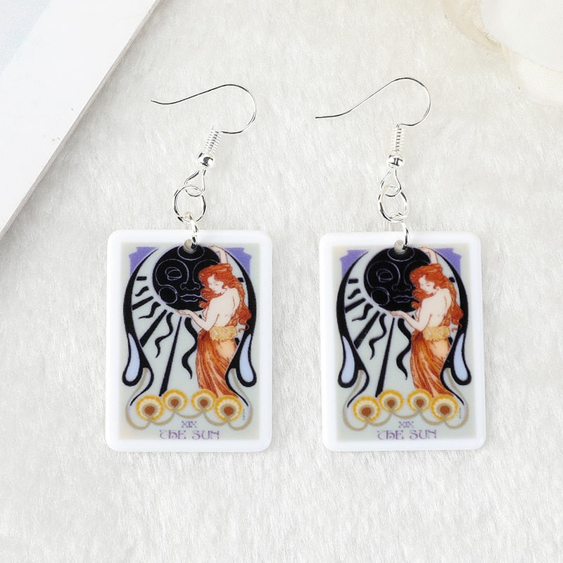 Vintage Tarot Card Earring Set