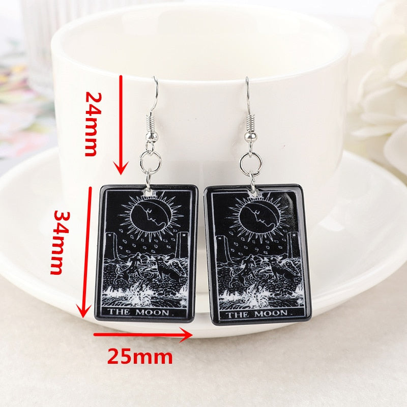 Black & White Major Arcana Earrings
