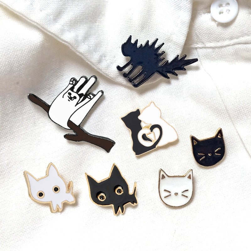 Cat - Witch Brooches