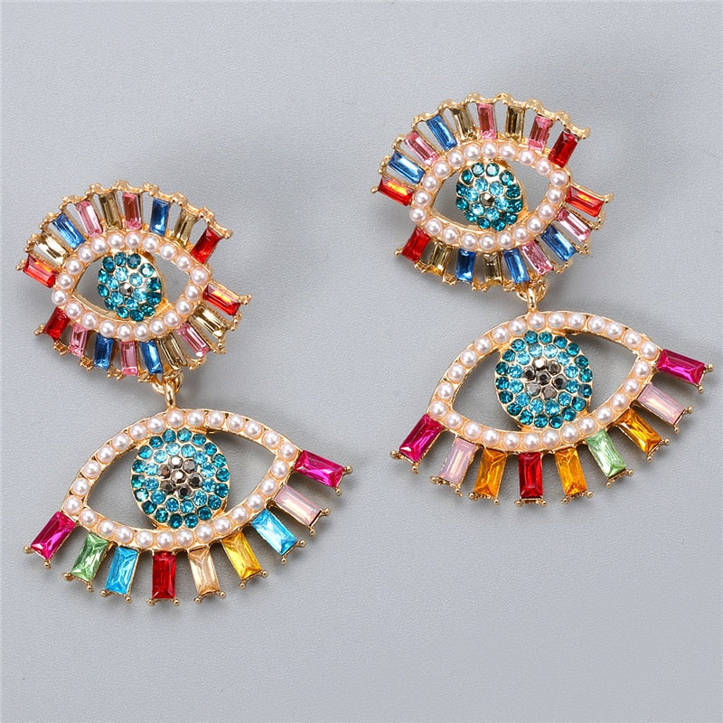 Evil Eye Bohemian (Pastel & Colorful) Earring Set | Spiritual Jewelry