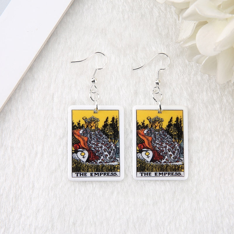 Tarot Cards Earrings | Rider- Waite-Smith, Major Arcana Jewelry