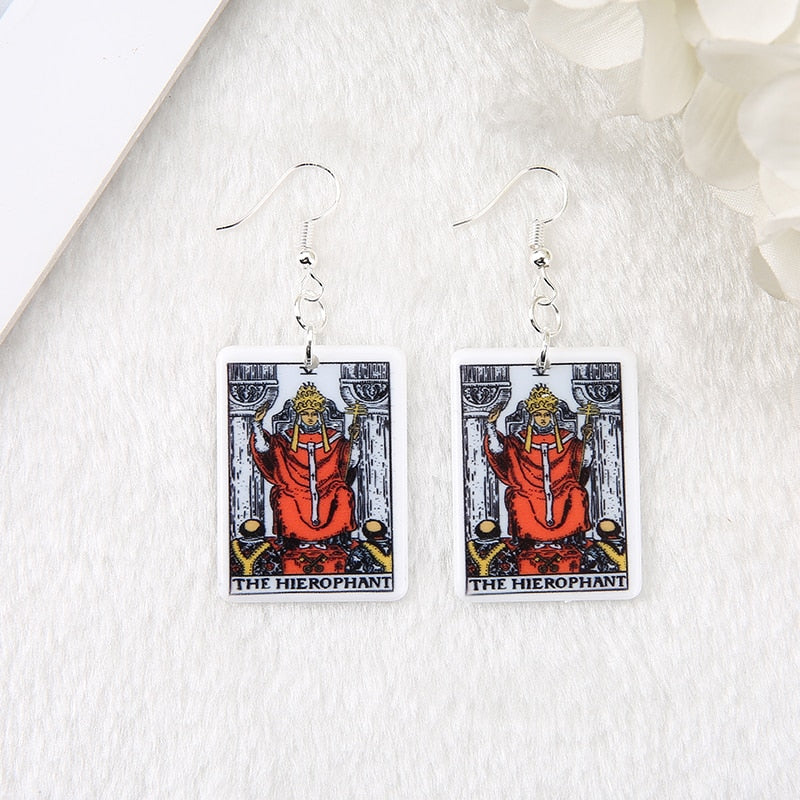 Tarot Cards Earrings | Rider- Waite-Smith, Major Arcana Jewelry
