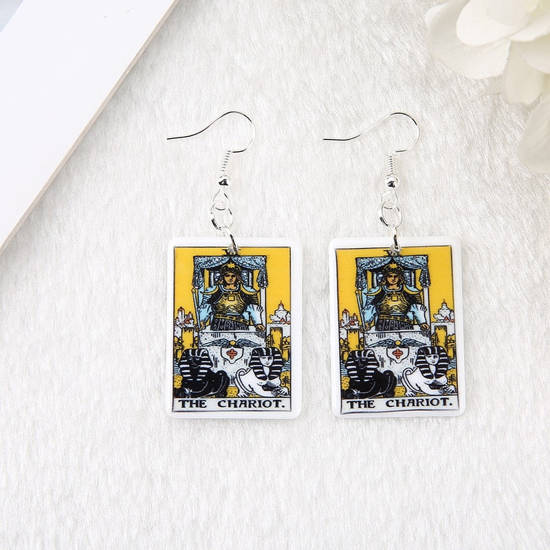 Tarot Cards Earrings | Rider- Waite-Smith, Major Arcana Jewelry