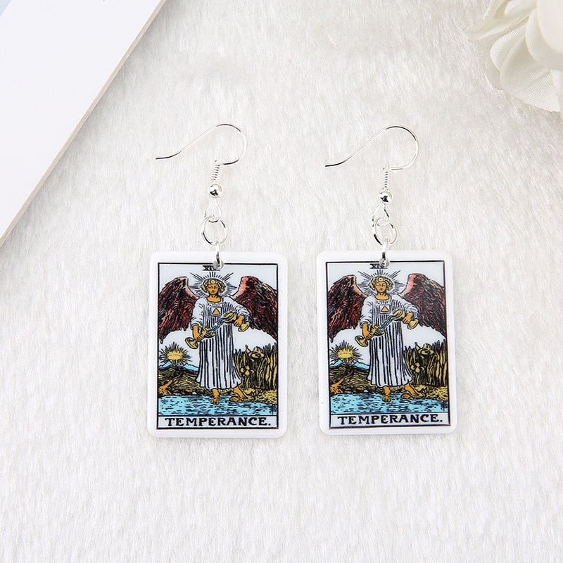 Tarot Cards Earrings | Rider- Waite-Smith, Major Arcana Jewelry