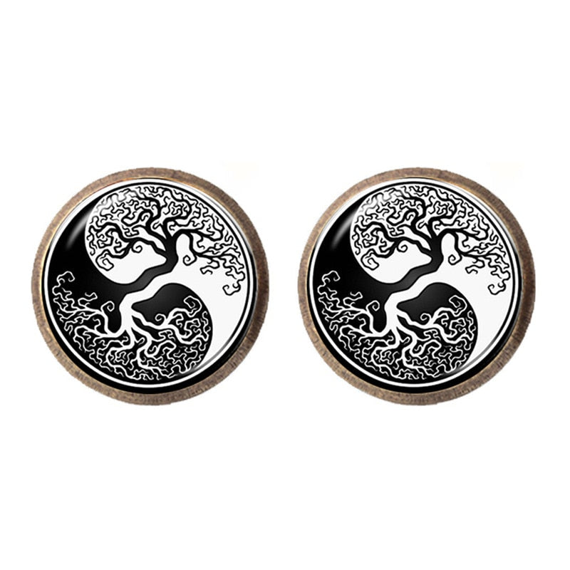 Taoism, Yin Yang Peace & 'Tree of Life' Earrings | Spiritual Earrings