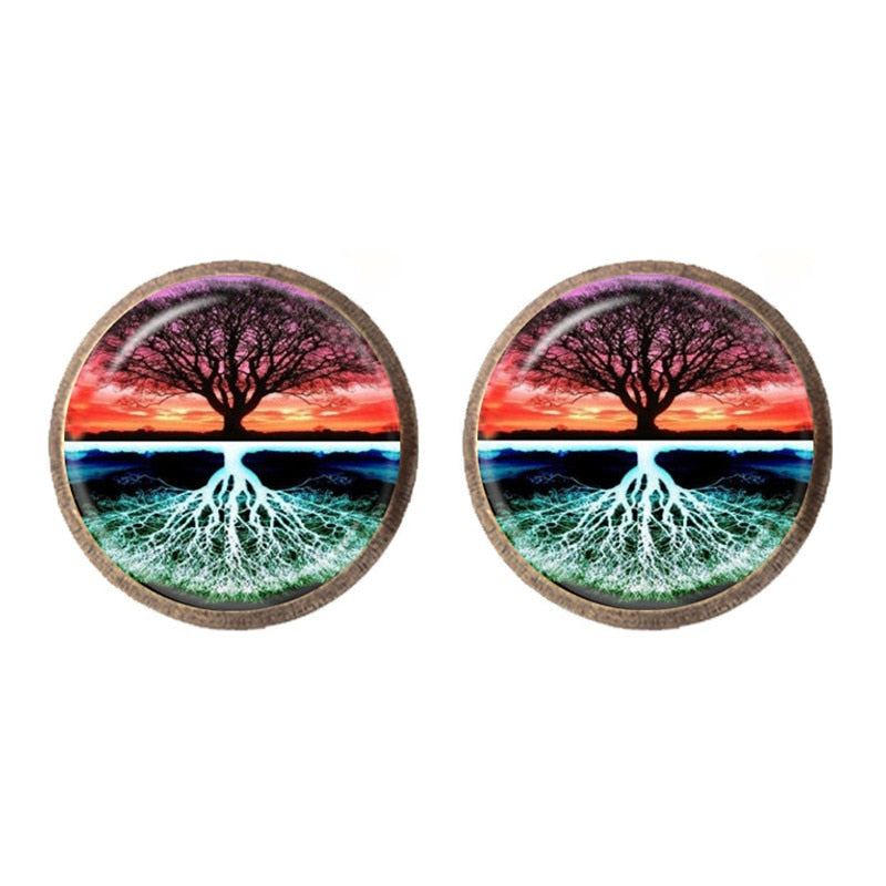 Taoism, Yin Yang Peace & 'Tree of Life' Earrings | Spiritual Earrings