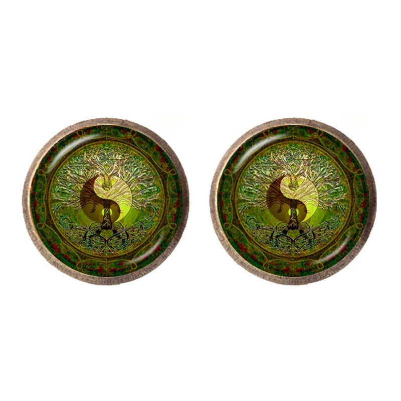 Taoism, Yin Yang Peace & 'Tree of Life' Earrings | Spiritual Earrings