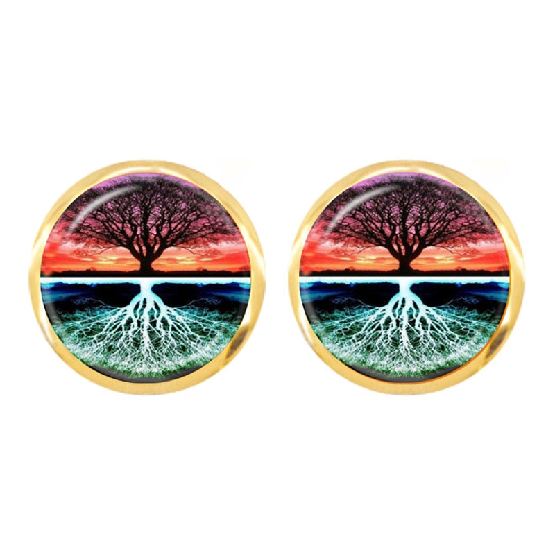 Taoism, Yin Yang Peace & 'Tree of Life' Earrings | Spiritual Earrings