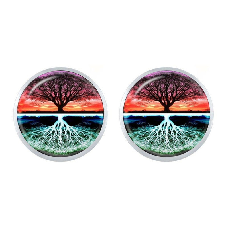 Taoism, Yin Yang Peace & 'Tree of Life' Earrings | Spiritual Earrings