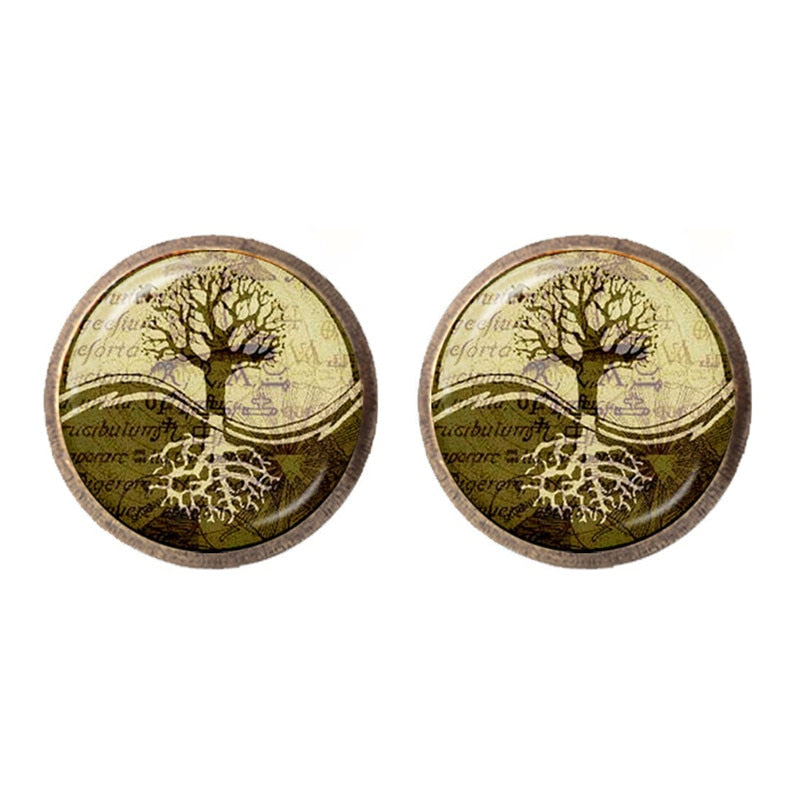 Taoism, Yin Yang Peace & 'Tree of Life' Earrings | Spiritual Earrings