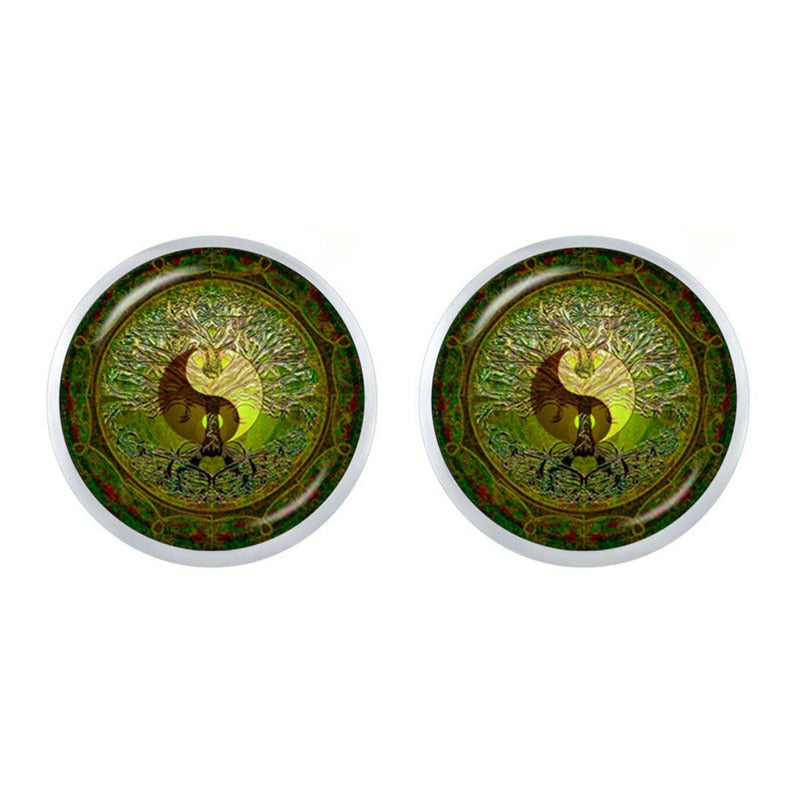 Taoism, Yin Yang Peace & 'Tree of Life' Earrings | Spiritual Earrings