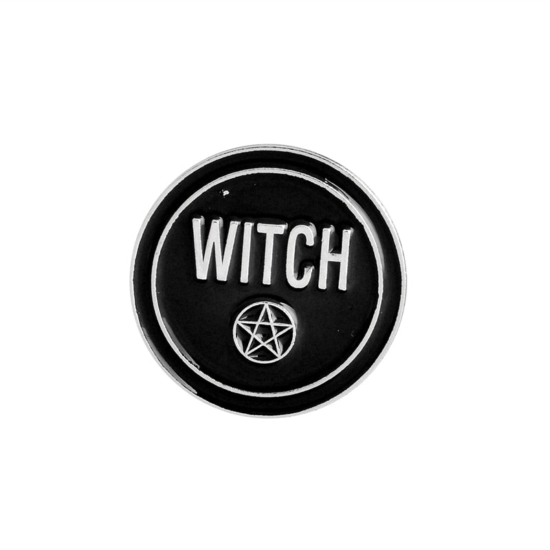 Wicca, Occult Pins | Ouija, Pentacle, Pentagram, Moon Witch, Crystal Ball