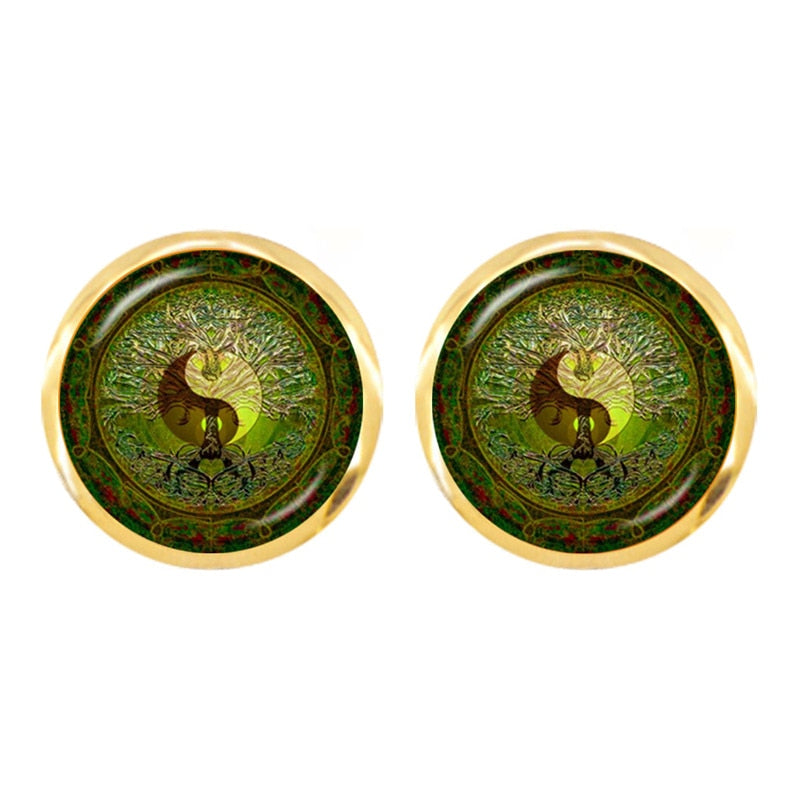 Taoism, Yin Yang Peace & 'Tree of Life' Earrings | Spiritual Earrings