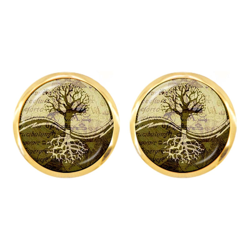Taoism, Yin Yang Peace & 'Tree of Life' Earrings | Spiritual Earrings