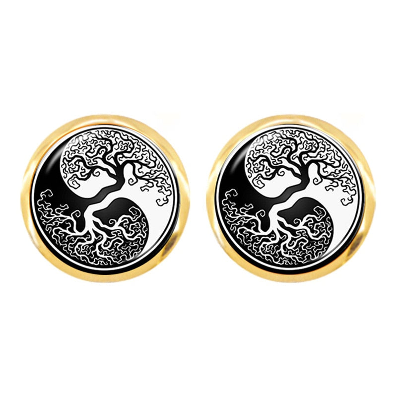 Taoism, Yin Yang Peace & 'Tree of Life' Earrings | Spiritual Earrings