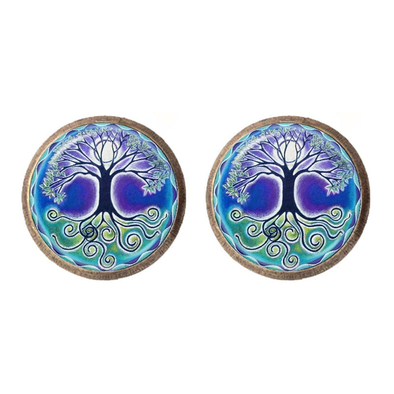 Taoism, Yin Yang Peace & 'Tree of Life' Earrings | Spiritual Earrings