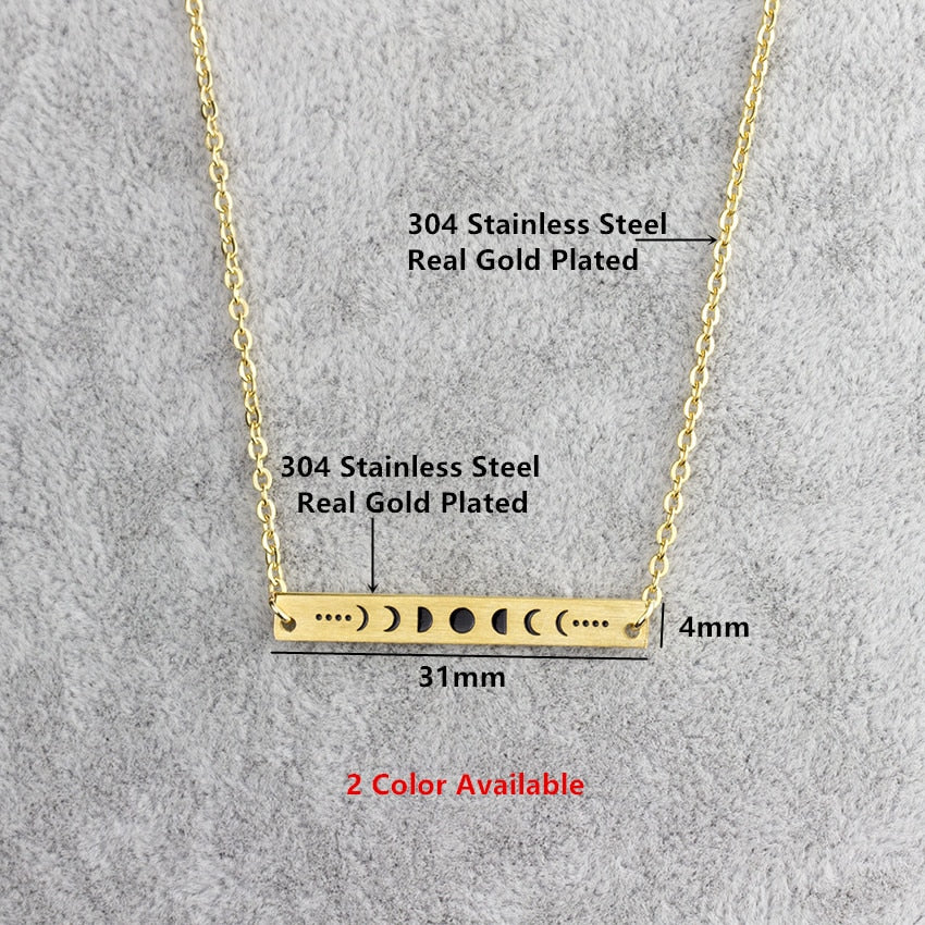 Minimalist Moon Phases Necklace - Pendant | Astrology Jewerly