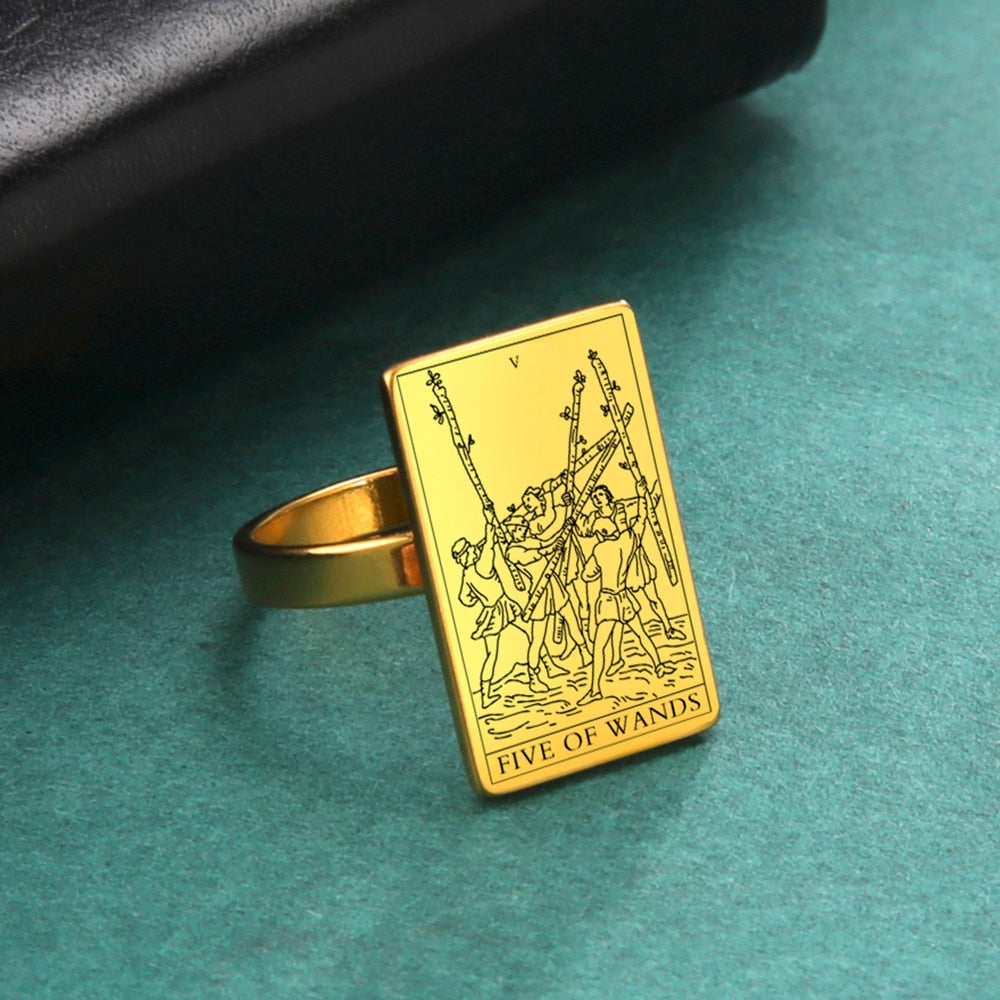 'The Suit of Wands' Rings | Tarot Cards Ring Jewelry | Silver & Gold