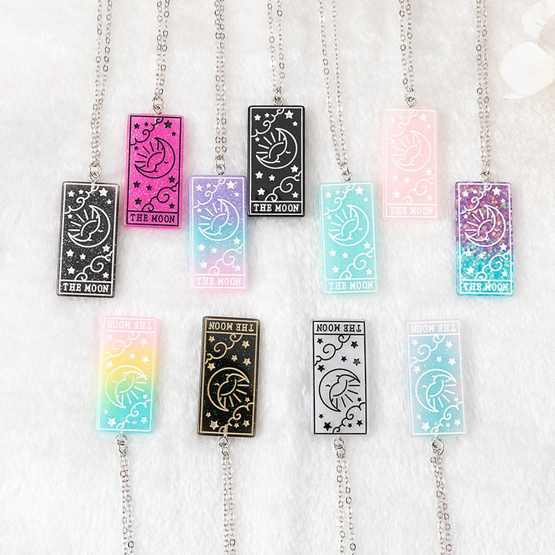 Tarot Card Charm Necklace | Multicolor Major Arcana Jewelry