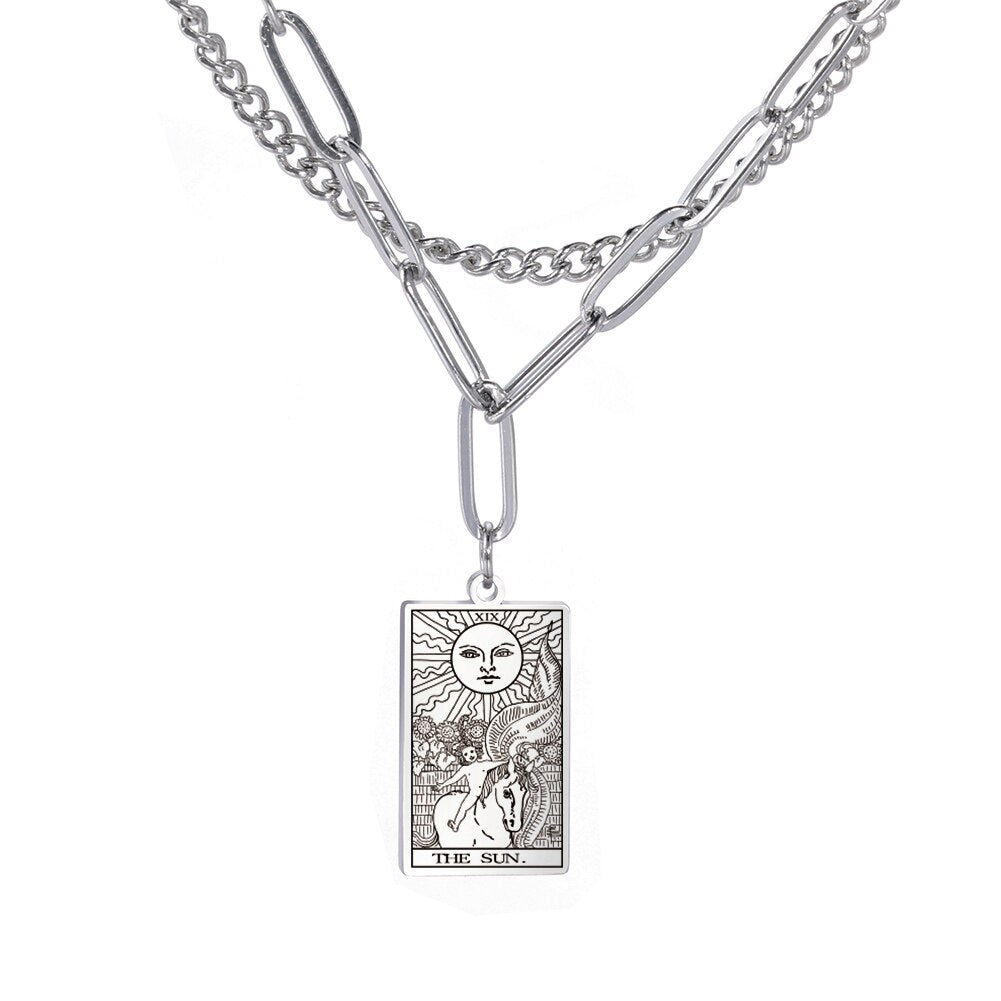 Tarot Card Chain Necklace | Major Arcana, Spiritual Jewelry
