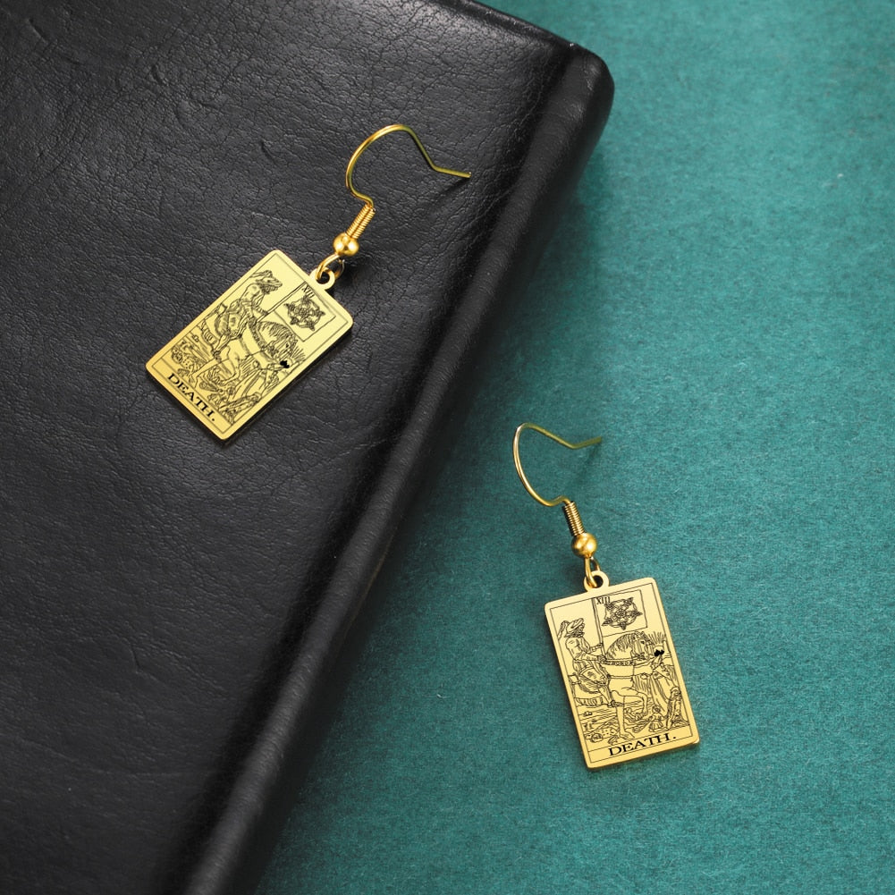 Tarot Card Gold/Silver Earring Set | Major Arcana, Spiritual Jewelry