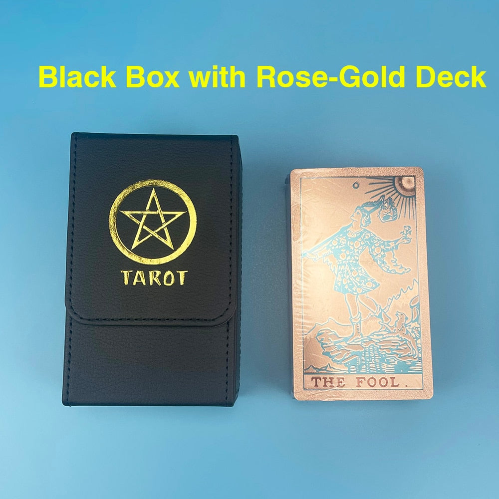 Floral Rose Gold Tarot Card Deck