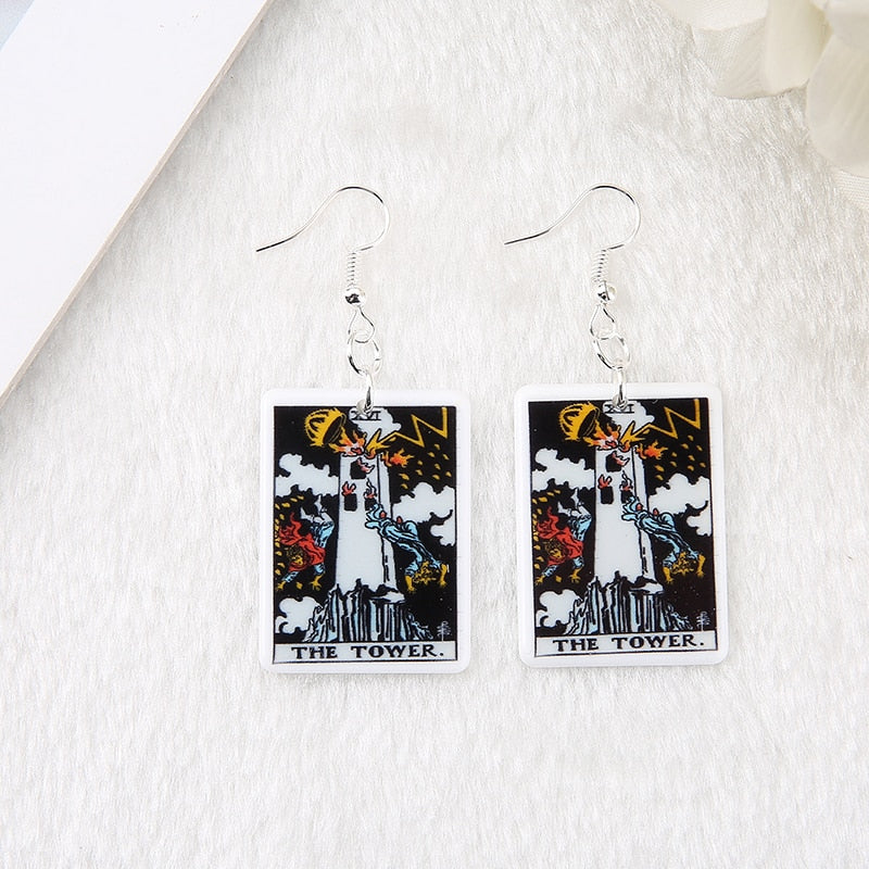 Tarot Cards Earrings | Rider- Waite-Smith, Major Arcana Jewelry