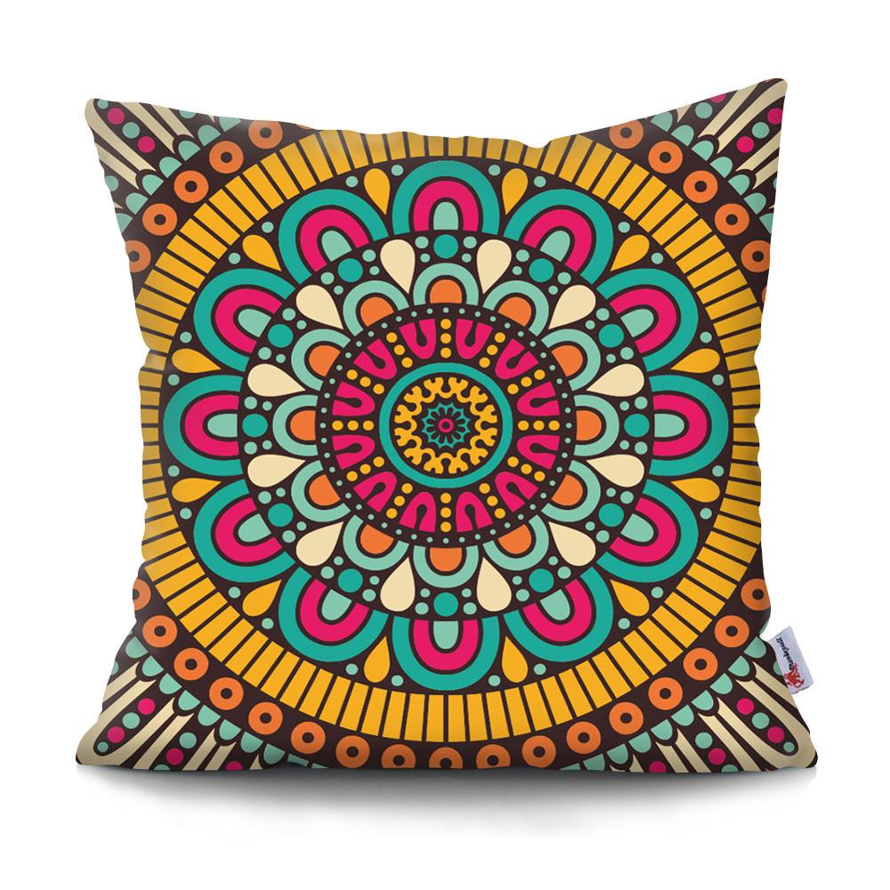 Colorful Mandala Pillow Covers | Spiritual Home Accessories
