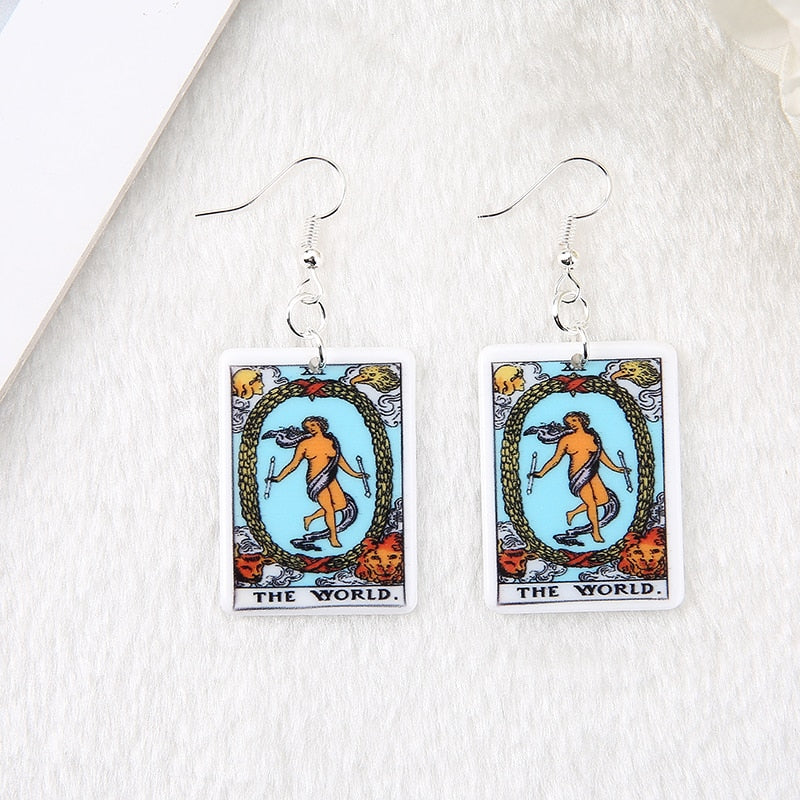 Tarot Cards Earrings | Rider- Waite-Smith, Major Arcana Jewelry