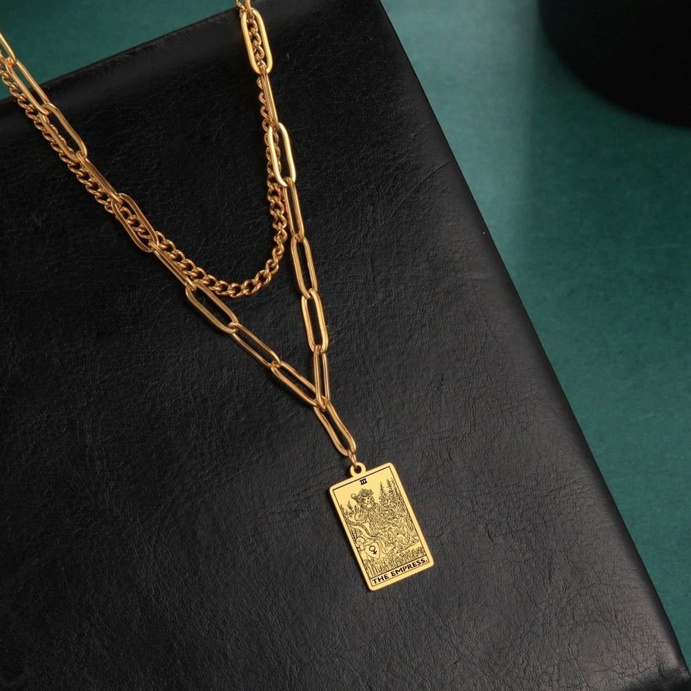 Tarot Card Chain Necklace | Major Arcana, Spiritual Jewelry