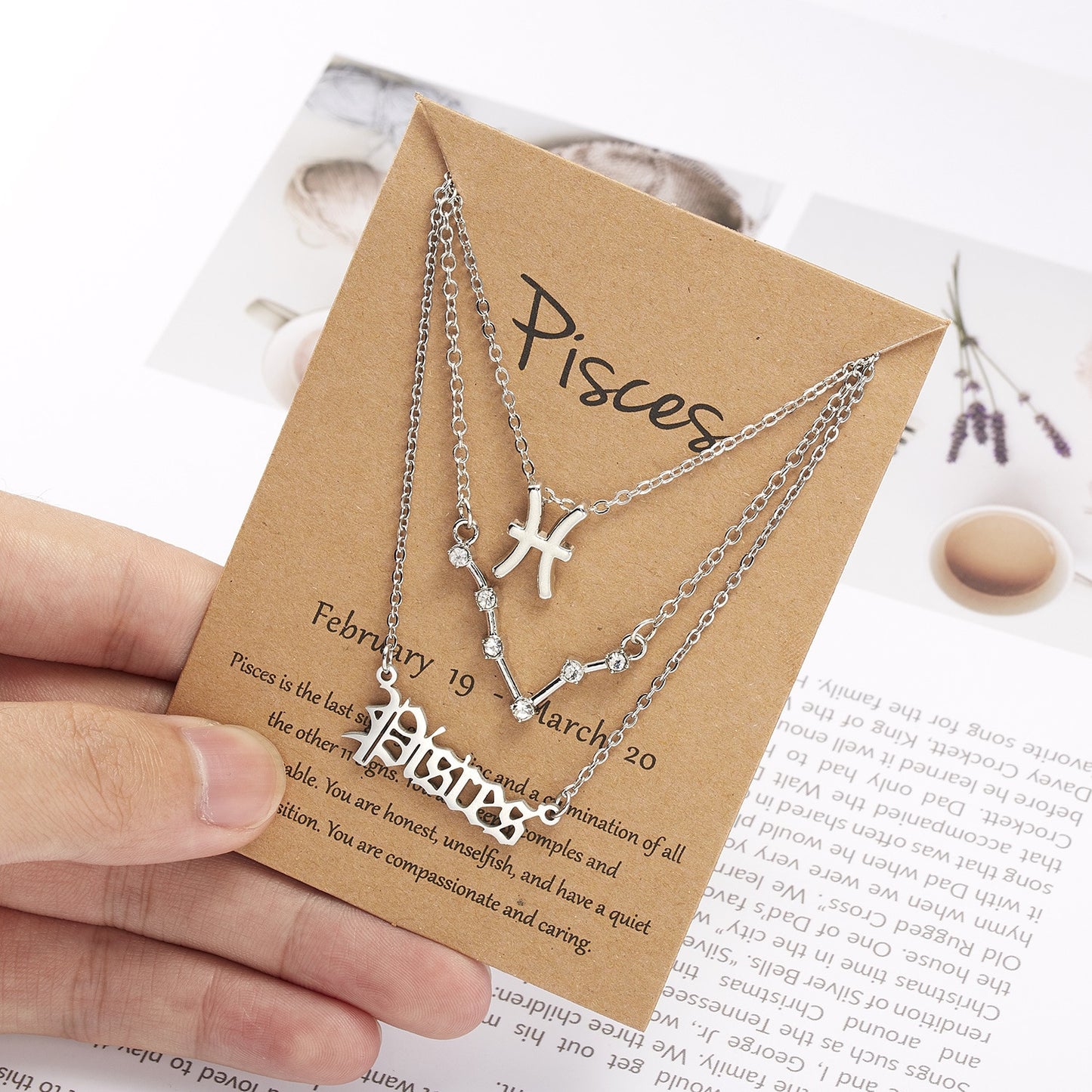3 Piece Zodiac Necklace Set | Astrology Jewelry