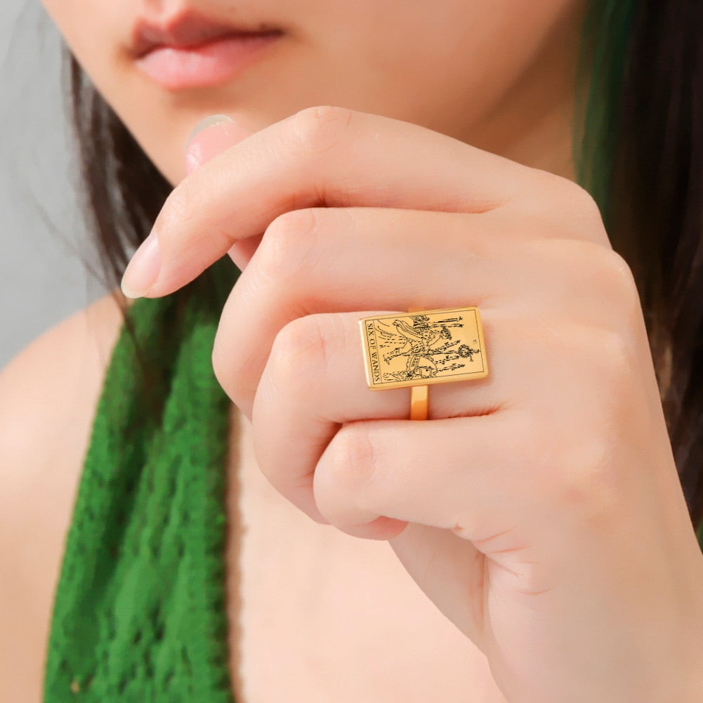 'The Suit of Wands' Rings | Tarot Cards Ring Jewelry | Silver & Gold