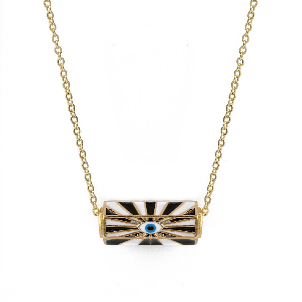 Gold Evil Eye Necklace and Pendant | Hexagonal Shape