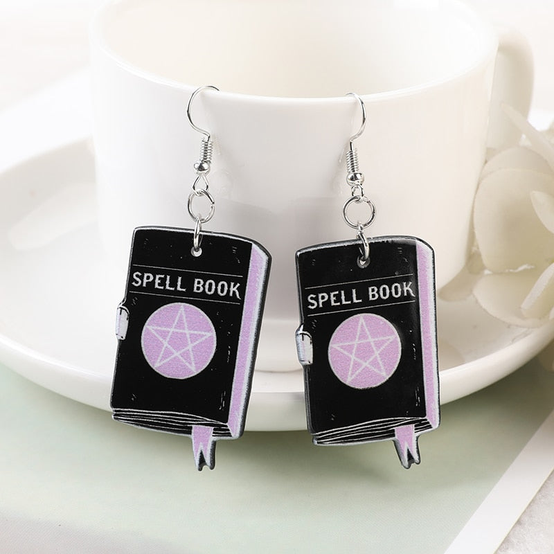 Black Witchy Charms Earrings | Witch, Occult, Wicca Style Jewelry